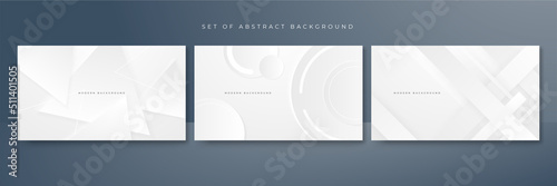Set of white abstract background