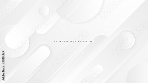 Abstract white and gray modern background. Vector Illustration