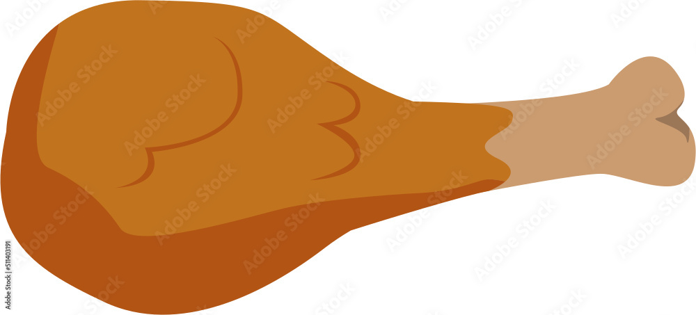 Fried Chicken Drumstick Cartoon Vector Illustration Fried Chicken Drumstick Cartoon Vector Illustration
