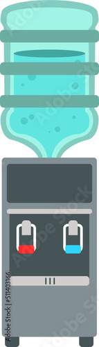 Water Cooler Dispenser Cartoon Vector Illustration