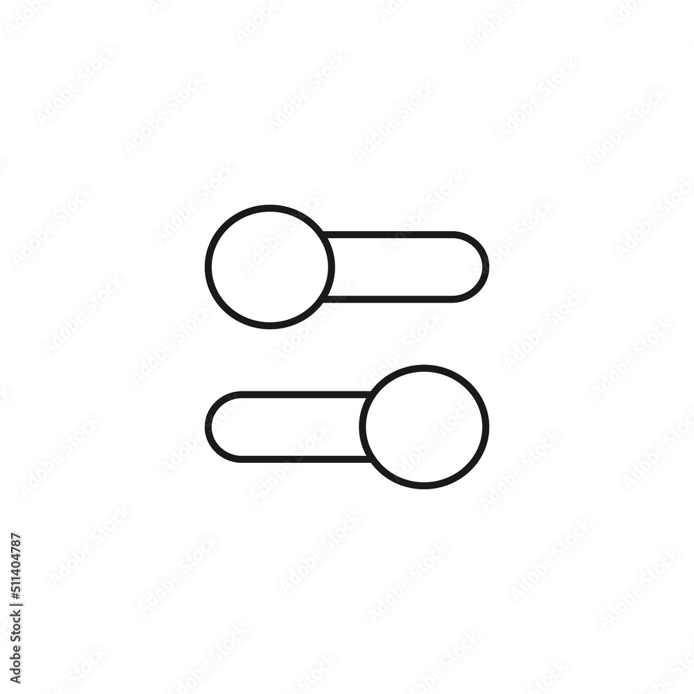 Setting or engineering concept. Vector sign drawn with thin line. Editable stroke. Perfect for web sites, stores, shops. Vector line icon of on/off panel Setting or engineering concept. Vector sign drawn with thin line. Editable stroke. Perfect for web sites, stores, shops. Vector line icon of on/off panel