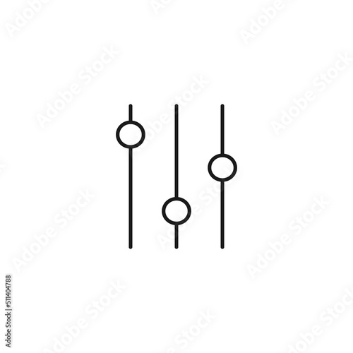 Setting or engineering concept. Vector sign drawn with thin line. Editable stroke. Perfect for web sites, stores, shops. Vector line icon of sound bar © Диля Альмухамбетова
