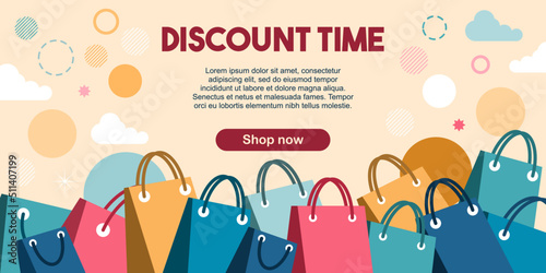 Shopping bag banner vector design