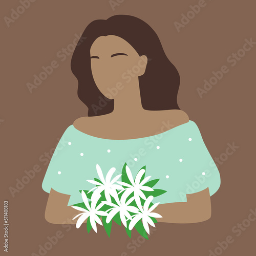 person with a flower