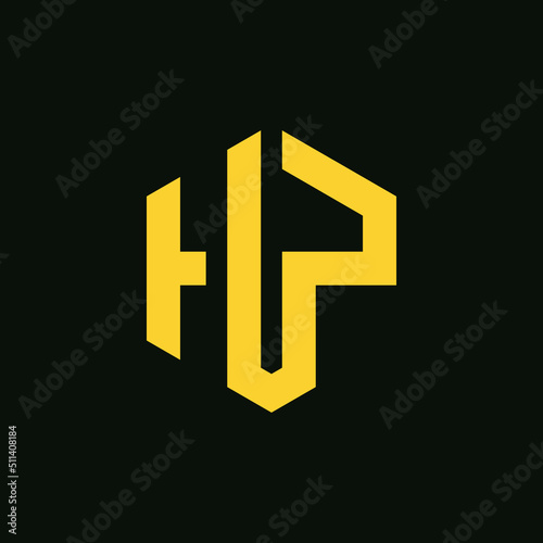 initial letter H P logo. looping geometric monogram vector icon