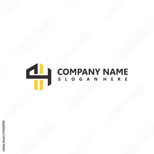 initial letter H P logo. looping geometric monogram vector icon