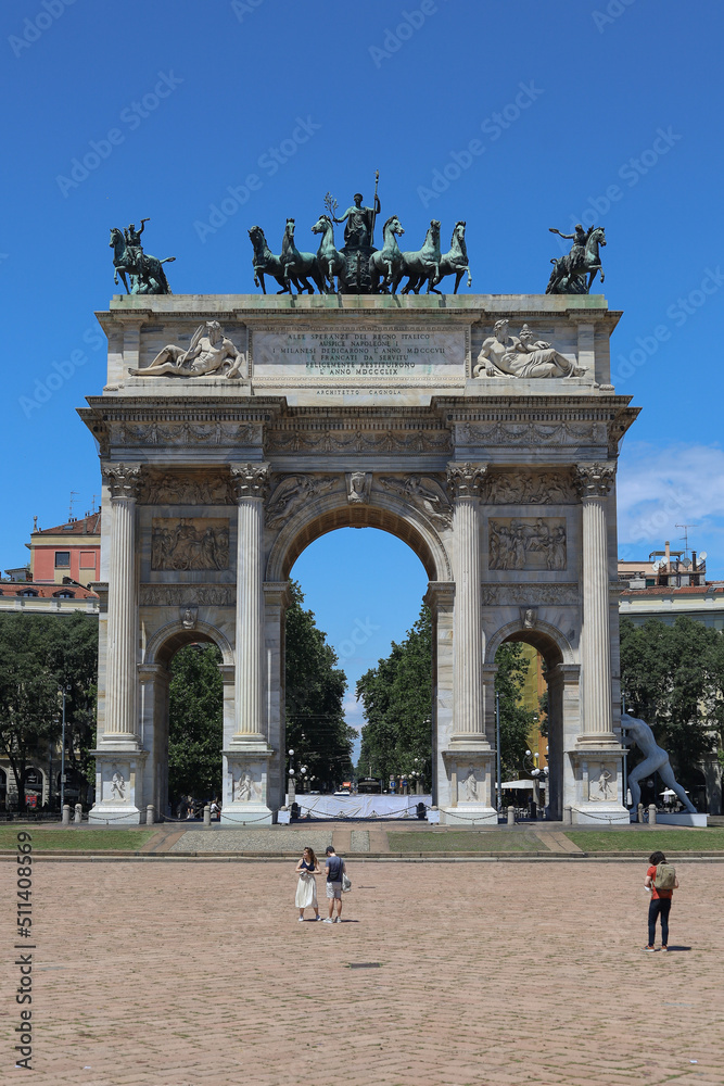 Obraz premium Arco della Pace, Milan, Italia.