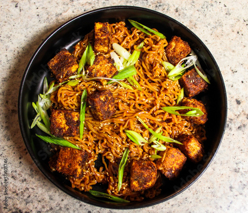 tofu and noodles