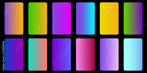 gradient mobile phone. Web ui design. Smartphone interface. Vector illustration. Stock image.
