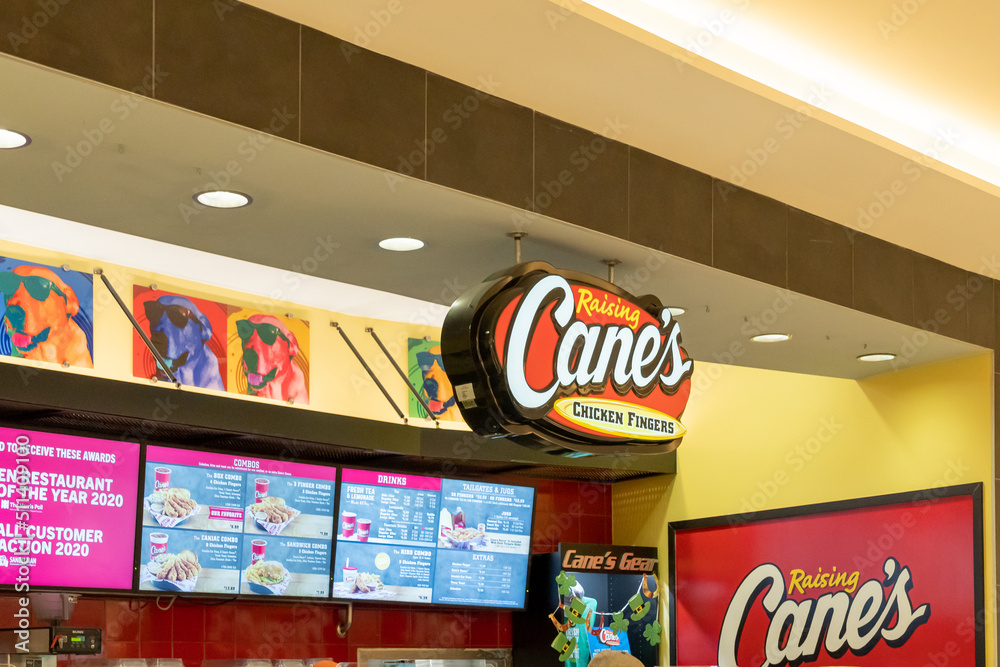 Houston, Texas, USA February 25, 2022 A Raising Cane's Chicken