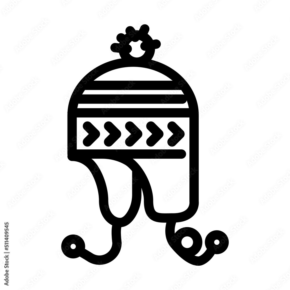 children hat line icon vector. children hat sign. isolated contour symbol black illustration children hat line icon vector. children hat sign. isolated contour symbol black illustration