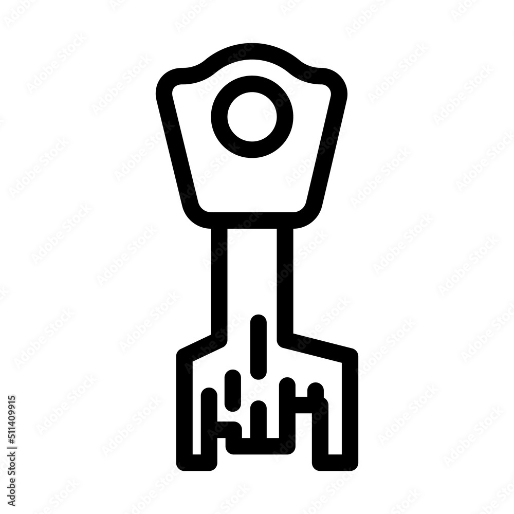 abstract key line icon vector. abstract key sign. isolated contour symbol black illustration abstract key line icon vector. abstract key sign. isolated contour symbol black illustration