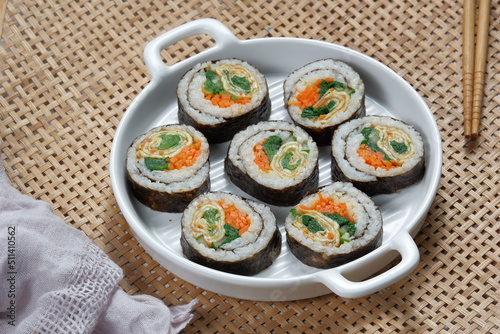kimbap or gimbap,korean style sushi