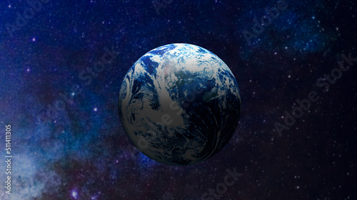 The earth in space for business or sci concept 3d rendering
