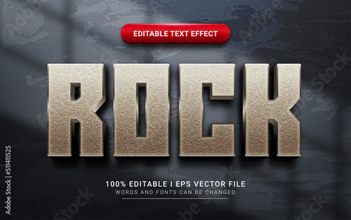 rock text effect