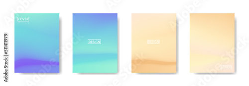 Set of abstract background with beautiful gradation color, colorful background for poster flyer banner backdrop.vertical banner.cool fluid background vector illustration