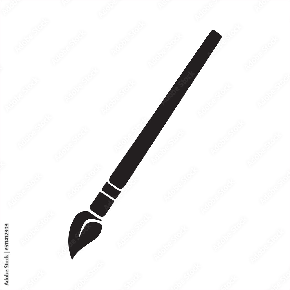 paint brush icon vector black design template paint brush icon vector black design template