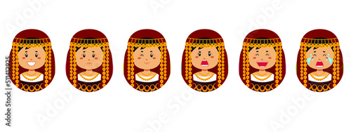 Tunisians Avatar with Various Expression