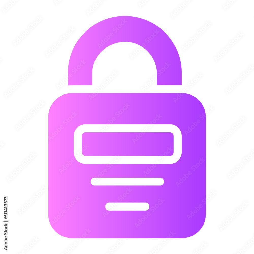 lock gradient icon lock gradient icon