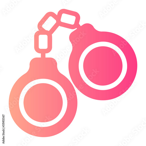 handcuffs gradient icon