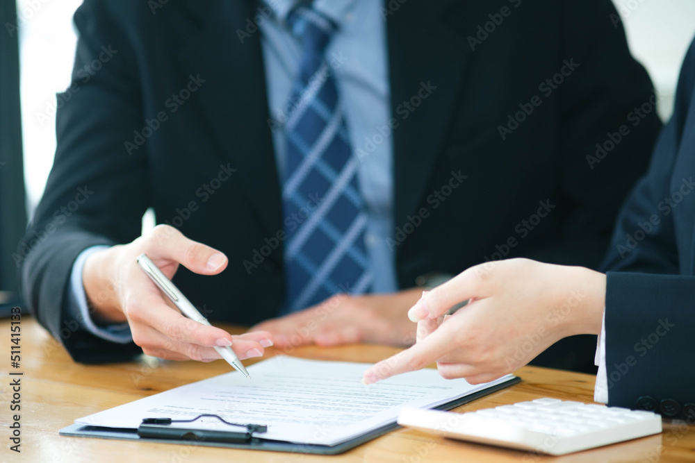 Business people discussing business strategy.