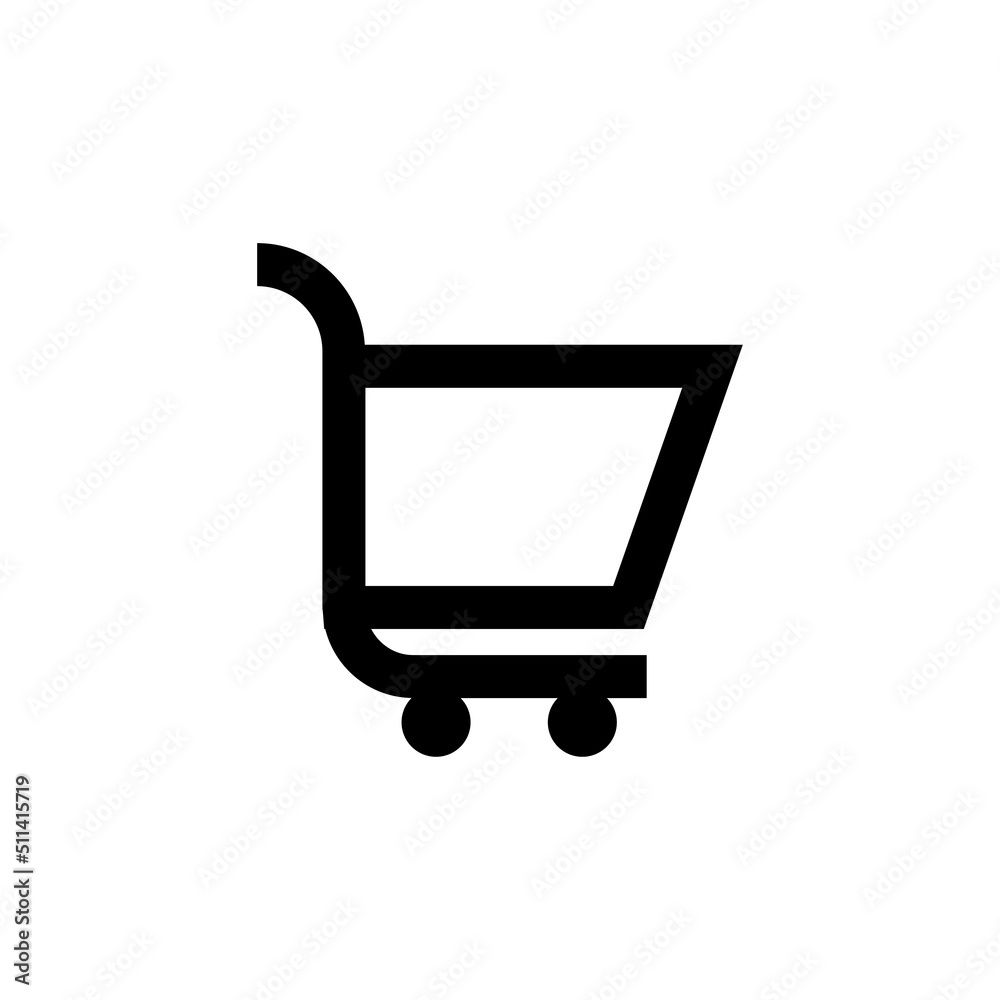 Shopping cart icon. cart symbol flat design. Isolated on white background Shopping cart icon. cart symbol flat design. Isolated on white background