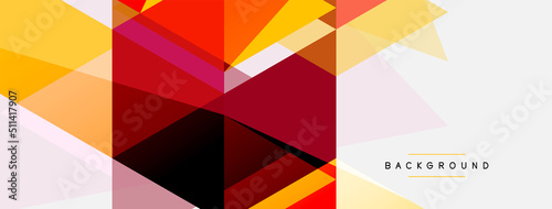 Color triangles composition, geometric abstract background. Techno or business concept, pattern for wallpaper, banner, background, landing page