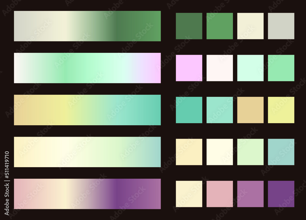 Vetor de Modern pallete of flat design. An example of a color palette ...