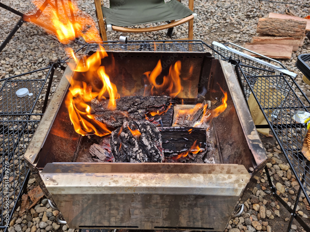 This is a bonfire at the campsite.