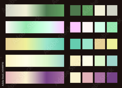 Modern pallete of flat design. An example of a color palette. Forecast of the future color trend. Pastel color. Vector graphics. Eps 10.