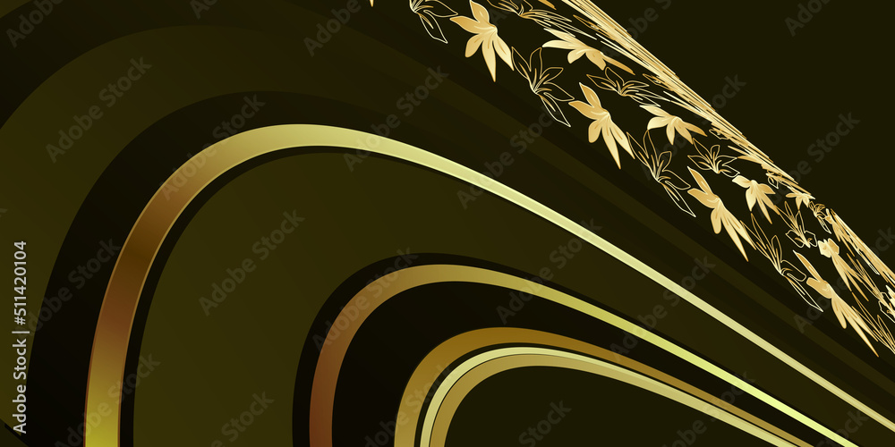 Luxury dark green and gold background Stock Vector Adobe Stock