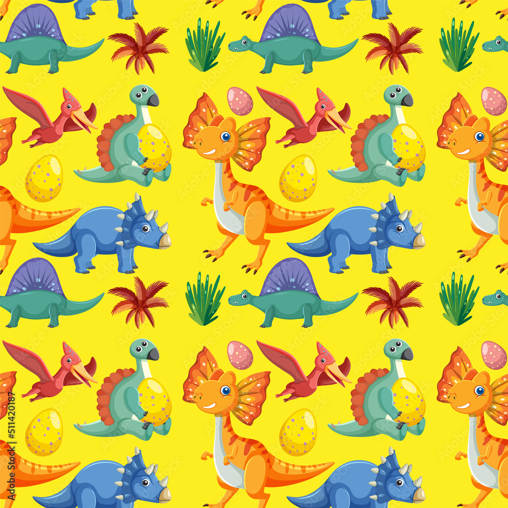Cute dinosaur seamless pattern Cute dinosaur seamless pattern