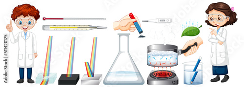 Set of equipment needed for science experiment