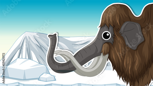 Mamoth in north pole
