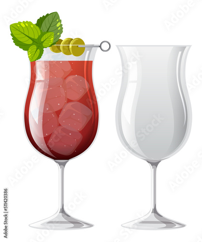 Bloody Mary cocktail in the glass