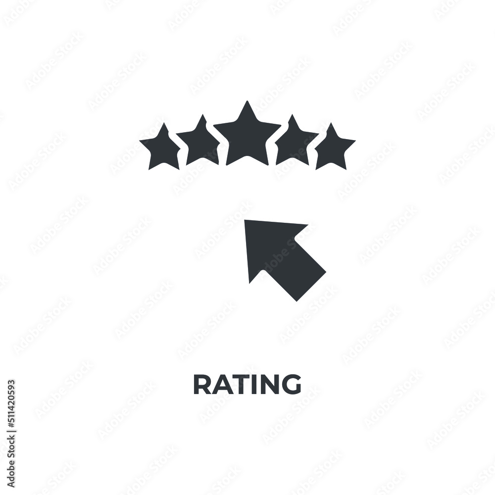Obraz premium rating vector icon. filled flat sign for mobile concept and web design. Symbol, logo illustration. Vector graphics