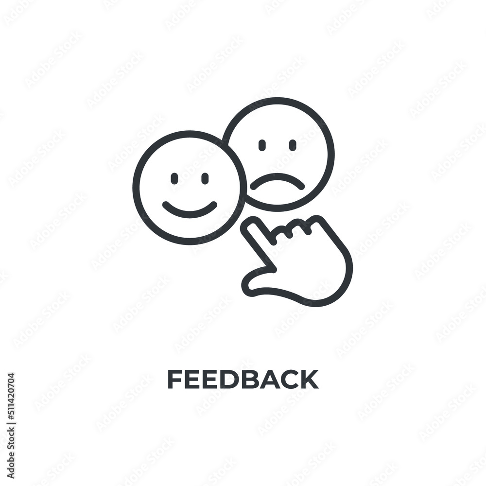 feedback line icon. linear style sign for mobile concept and web design. Outline vector icon. Symbol, logo illustration. Vector graphics