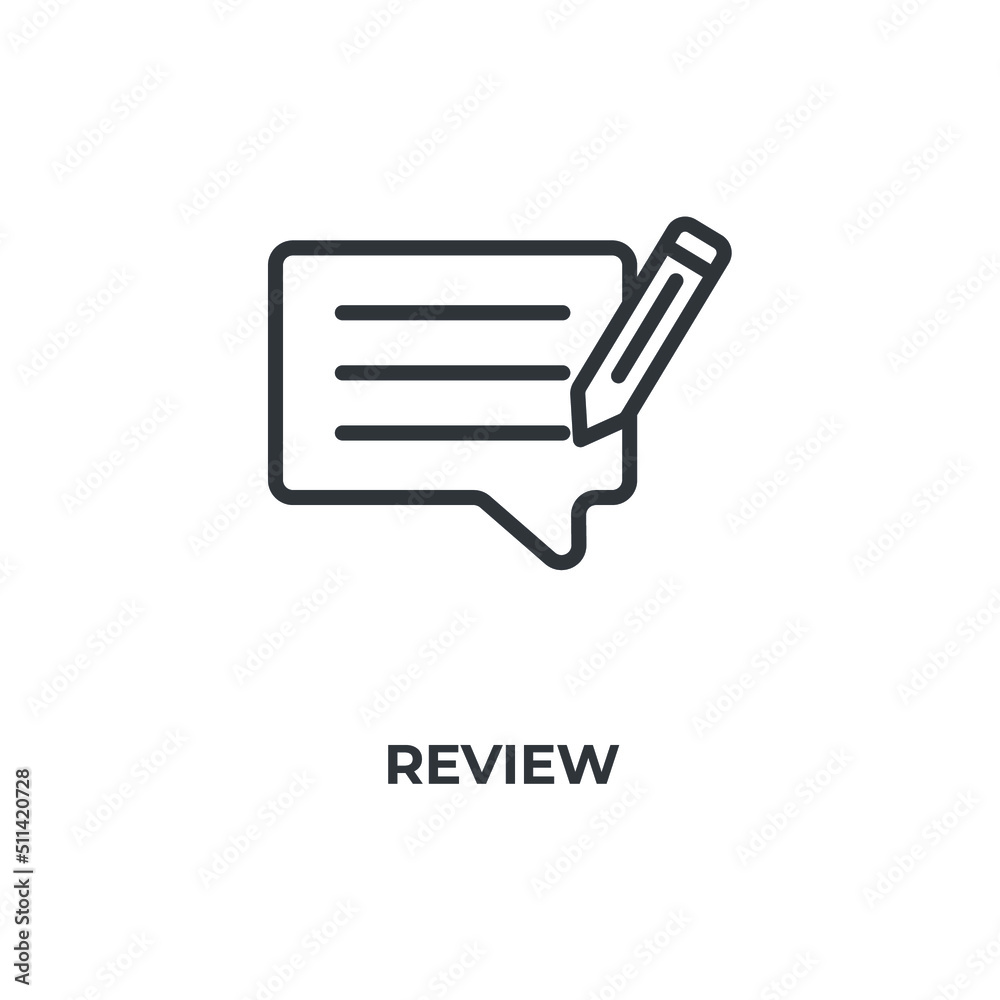 review line icon. linear style sign for mobile concept and web design. Outline vector icon. Symbol, logo illustration. Vector graphics review line icon. linear style sign for mobile concept and web design. Outline vector icon. Symbol, logo illustration. Vector graphics
