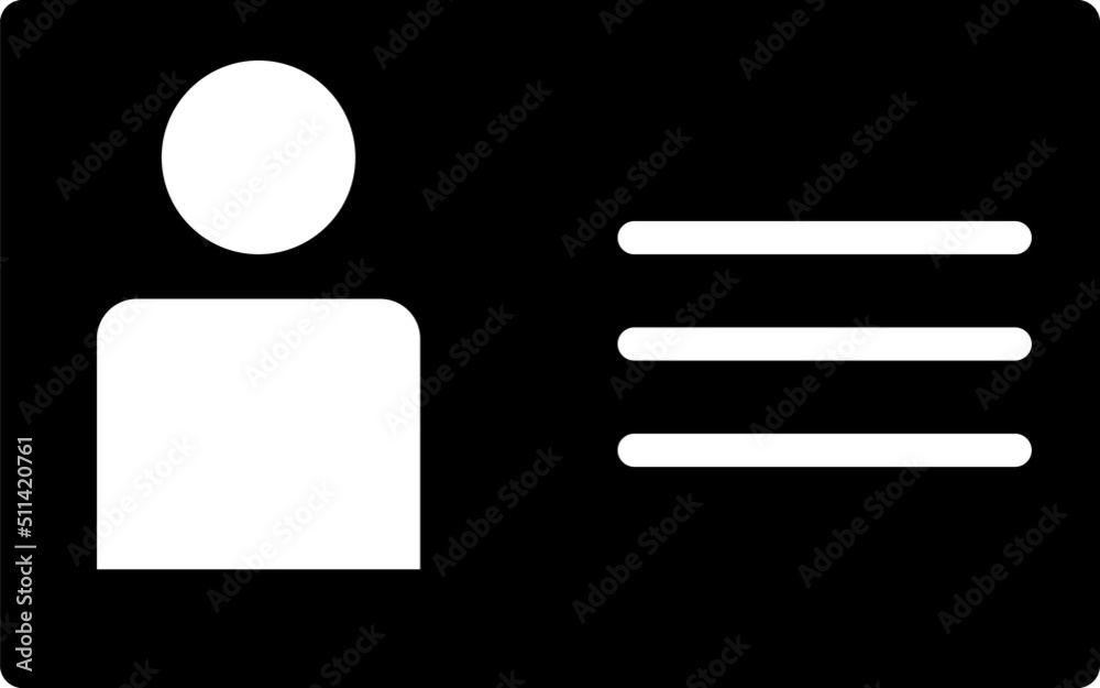 ID card icon. driver license, staff identification card symbol isolated on white background,.eps ID card icon. driver license, staff identification card symbol isolated on white background,.eps