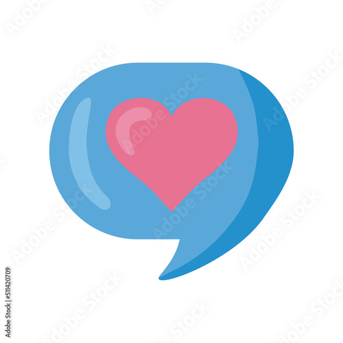 heart love in bubble