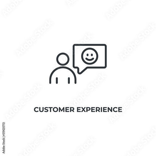 customer experience line icon. linear style sign for mobile concept and web design. Outline vector icon. Symbol, logo illustration. Vector graphics