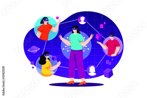 People connecting in the metaverse