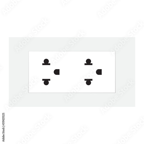 Electrical Socket Icon Vector Illustration