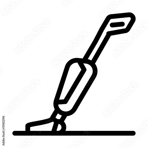 house order cleaned with vacuum cleaner line icon vector. house order cleaned with vacuum cleaner sign. isolated contour symbol black illustration