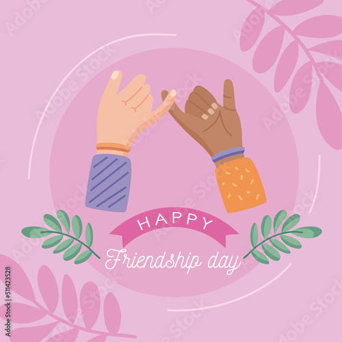 happy friendship day lettering