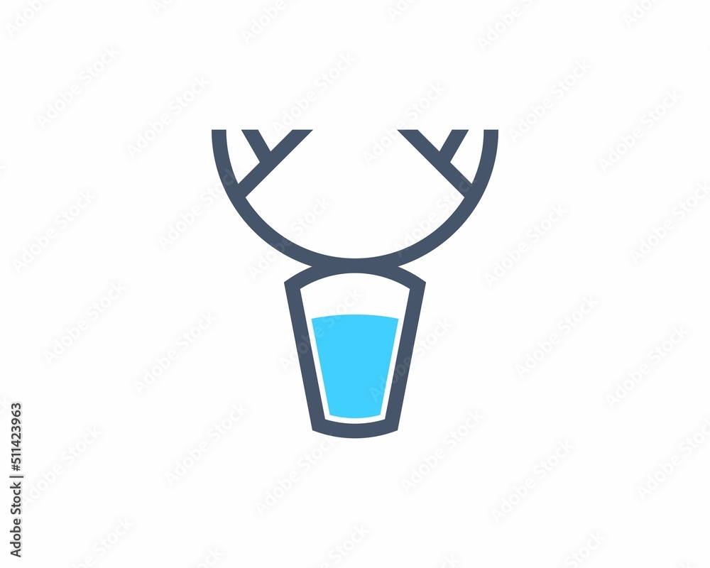 Drink logo with deer head design