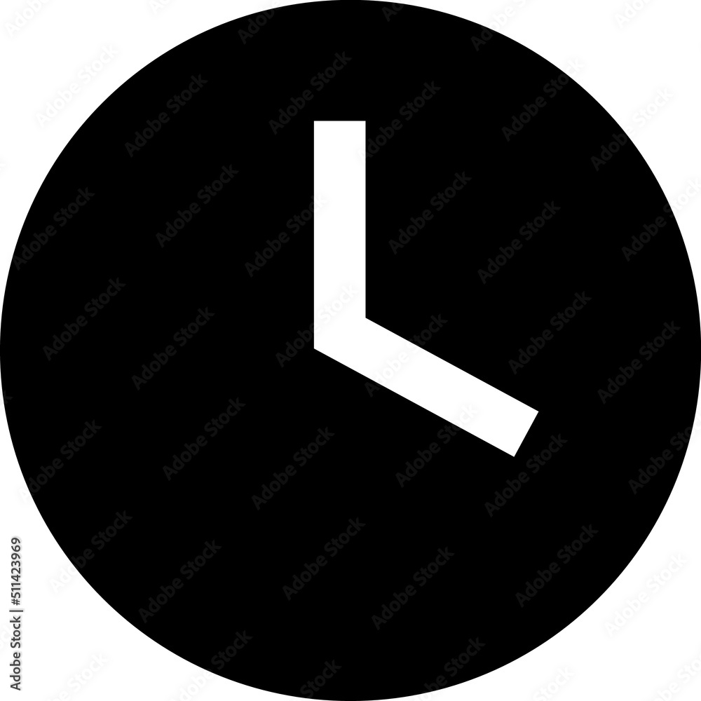 Clock icon vector. Time sign vector illustration on white background..eps
