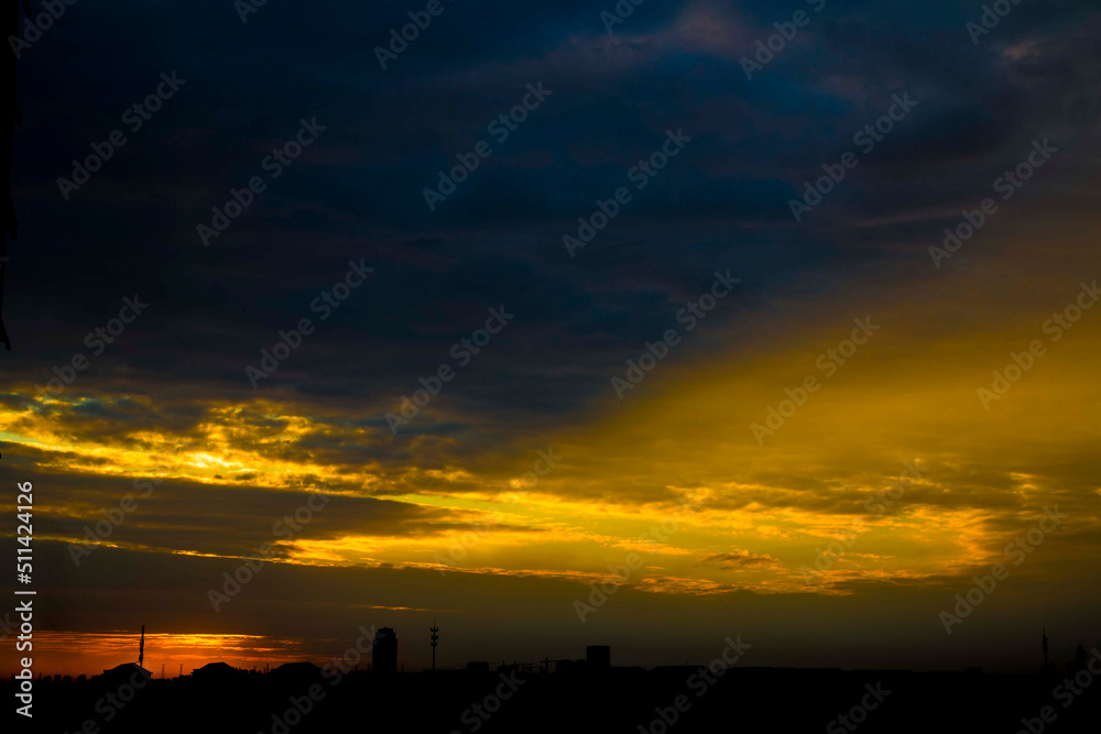 Sunset and dawn sky background