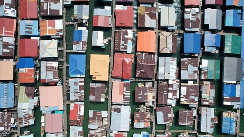 The Scenery of The Villages Within Gaya Island, Kota Kinabalu, Sabah Malaysia © Aerial Drone Master