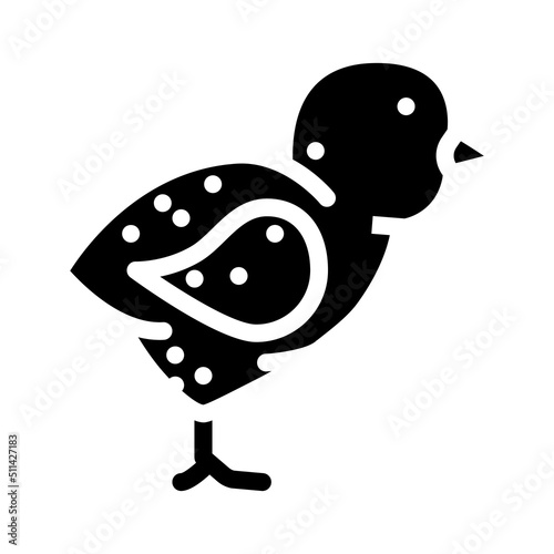 chick little chicken glyph icon vector. chick little chicken sign. isolated symbol illustration